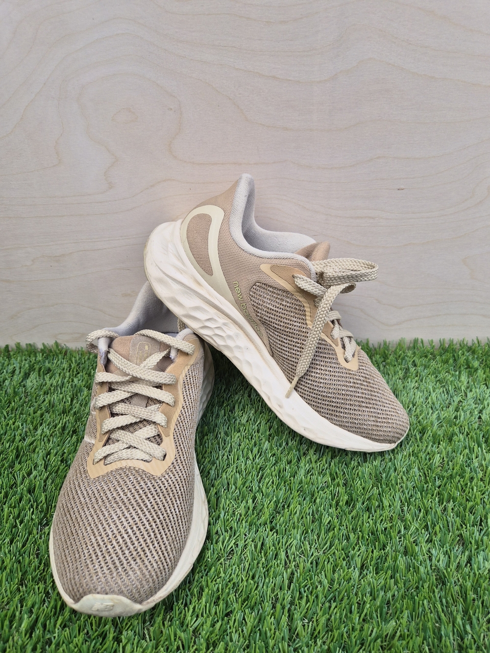 New Balance Women's Tan Knit Running Sneakers